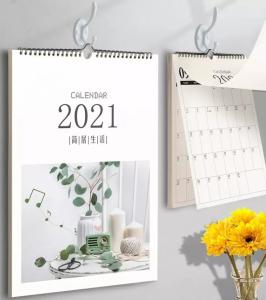 Quality 2022 Print Table Calendar Spiral Binding Silver / Golden Hot Stamping wholesale