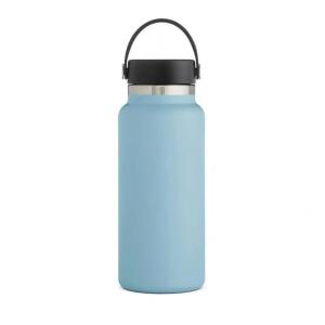 Quality BPA Free Double Wall Standard Mouth Vacuum Insulated Drink Sport Stainless Steel Powder Coated Water Bottle Custom Logo wholesale