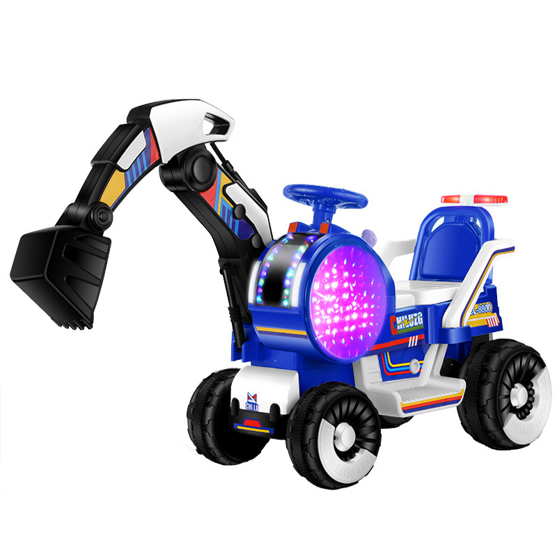 JIAXING Children Toy Fully 6v Electric Excavator Ride on Car for Kids Motor 380*1/380*2