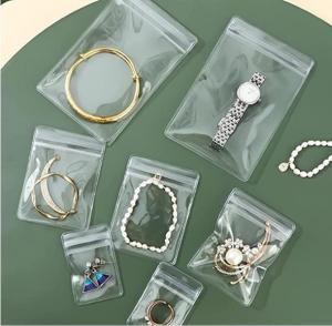 Quality Custom Printed Logo Plastic Zipper Lock Bag For Jewelry Pouch Necklace Zipper Bag wholesale