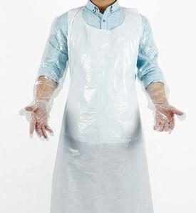 Quality Waterproof Disposable Protective Coveralls Apron Type White Anti Dust Pe Plastic wholesale