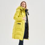 FODARLLOY Cotton Padded Clothes Thickened Warm Medium Long Hooded Outwear Winter