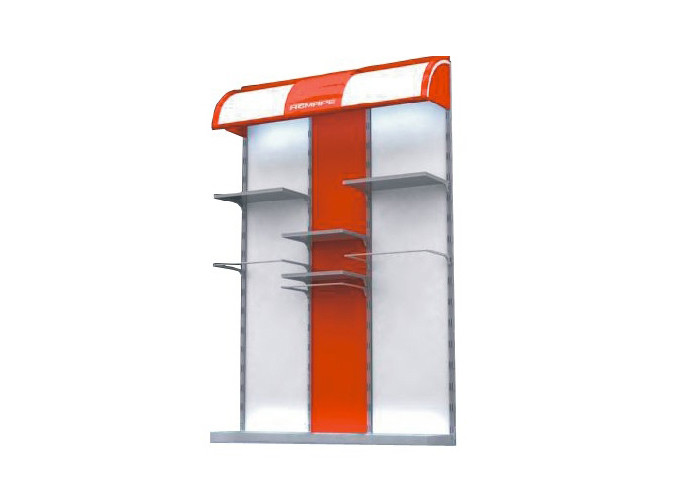 Colorful Customized Wall Mounted Display Racks Movable High Grade 600 * 400 * 30mm