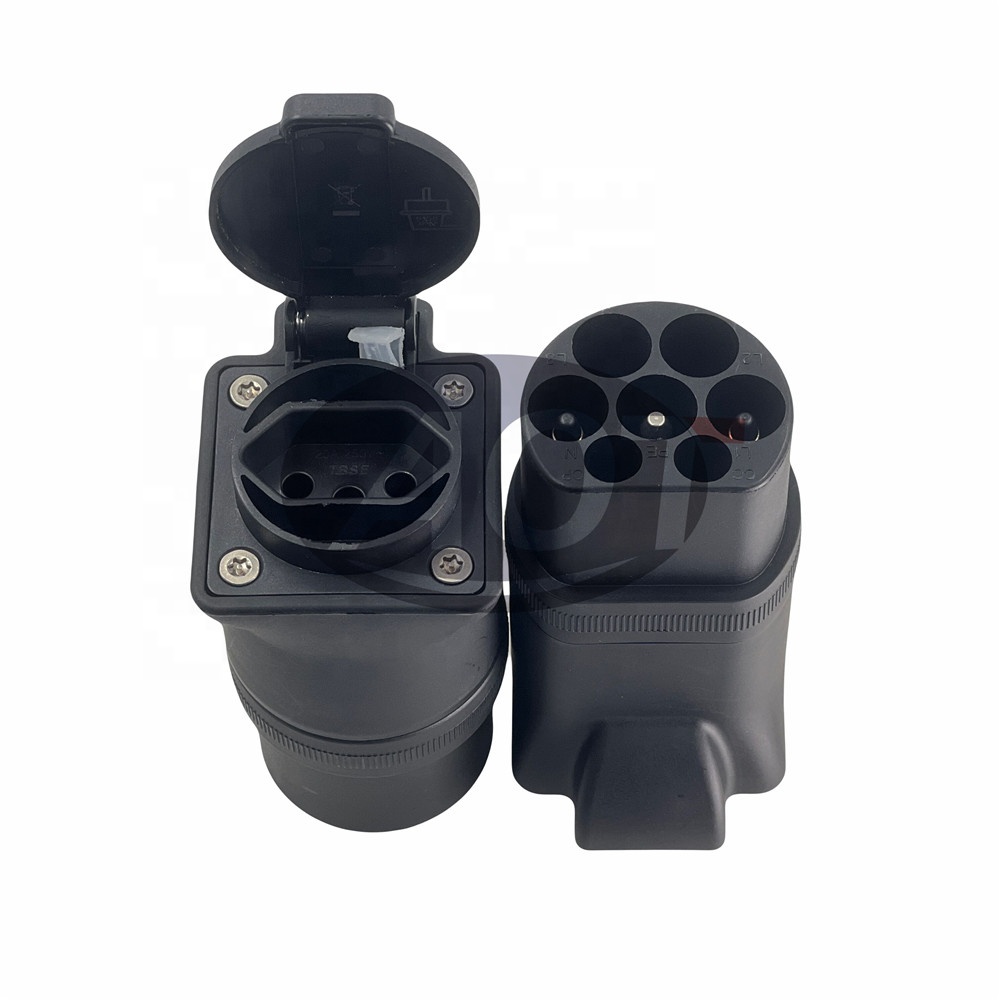 16A V2L EV Connector To Brazil Socket 3.6 KW Advanced V2L Discharge Type 2 Adapter For MG / Hyundai