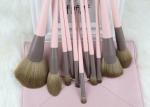Vegan Synthetic Bristle Pink 11pcs Premium Makeup Brushes With Bag