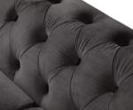 Vintage Grey Velvet Chesterfield Tufted Couch Sofa