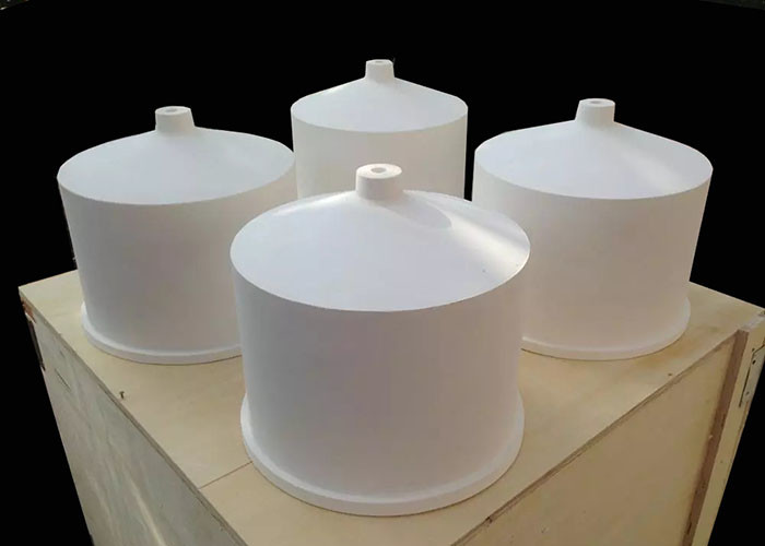 95% Alumina Cylindrical Induction Furnace Graphite Crucible Melting Parts