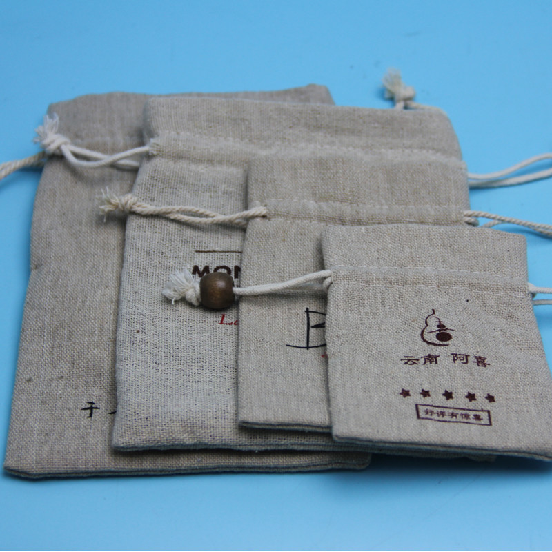 Lightweight Packaging Jute Drawstring Bag With Pvc Window Easy To Carry