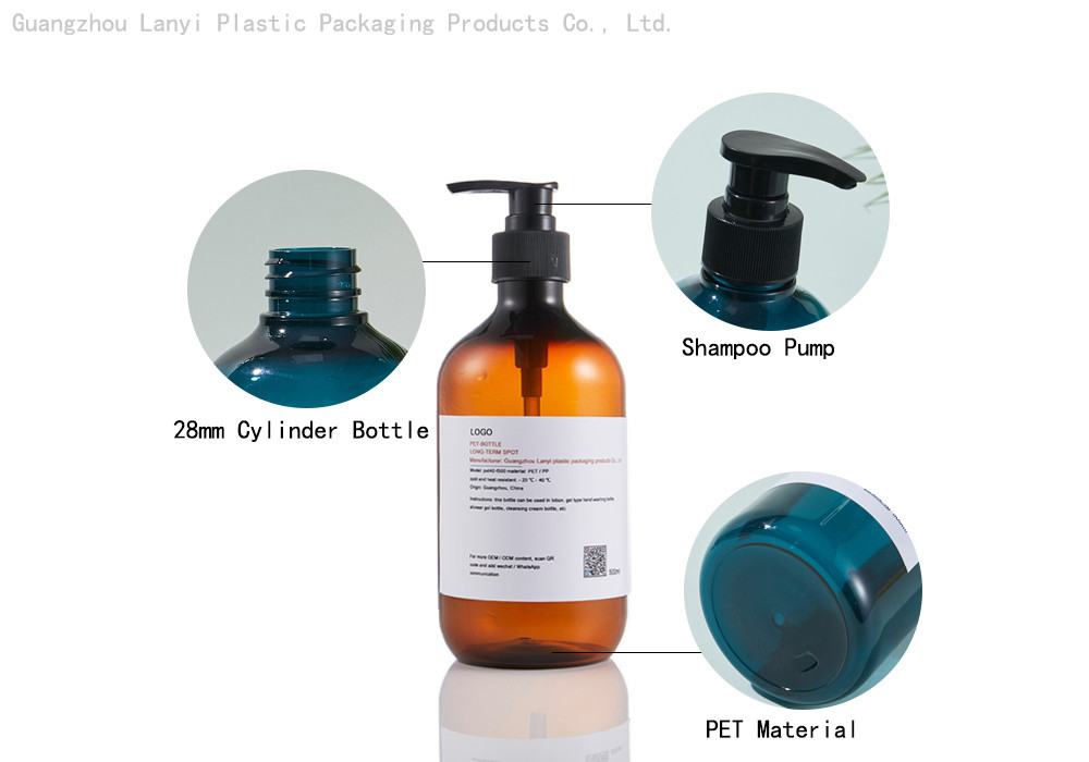 300ml 500ml Blue Pet Shampoo Pump Bottles For Shower Gel