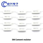 cement resistor 5W 10W 20W 0.1/0.22/0.33/0.47/0.5/1/2/5/10/1K/10K ohms 5% leads