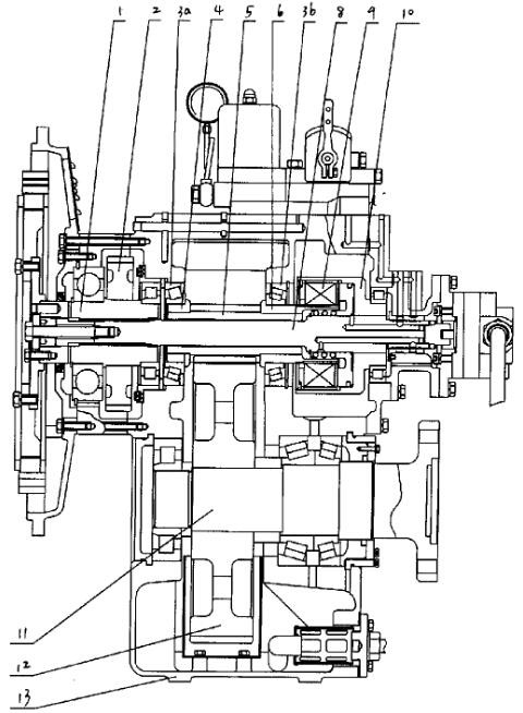 ABS Certificate Centre Distance 370mm HCQH1601 120KN Ship Engine Gearbox