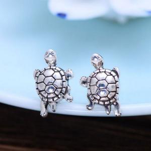 Quality Retro Silver Earrings Tortoise Design (XH056431W) wholesale