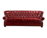 Chesterfield Imperial Red Leather Sofa Living Room Sofa