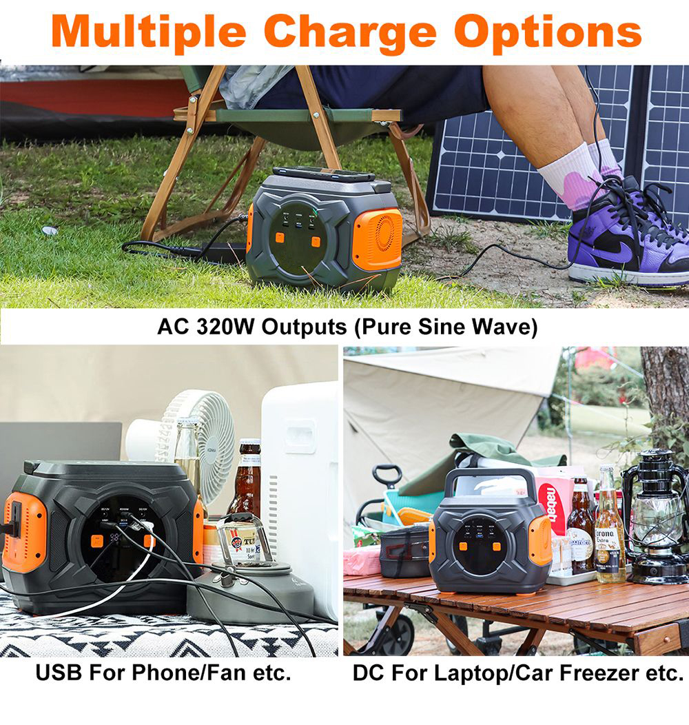 EU Warehouse 80000mAh Camping Portable Power Supply 300 Watt Portable Power Station