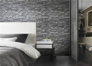 Quality Fashion 3D PVC Wallpaper Non Toxic , 3d Stone Effect Wallpaper CE SGS Listed wholesale