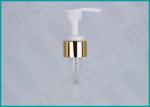 24/410 Screw Lock Lotion Pump Dispenser With Shiny Gold Aluminum Collar