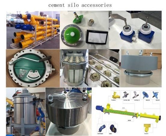 Bolted Type Batching Plant Cement Silo 150 Ton With Dust Collector And Level Indicator