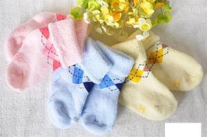 Quality High warmth knitted terry supersoft AZO-free cotton socks for baby wholesale