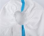 EN 14126 Disposable Protective Suit , Hooded Disposable Coveralls