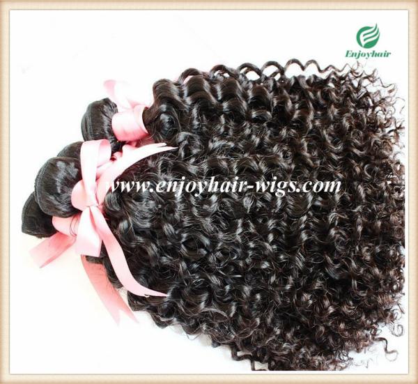 Brazilian 5A virgin remy hair weave ,natural color(can be dye) deep curly 10''