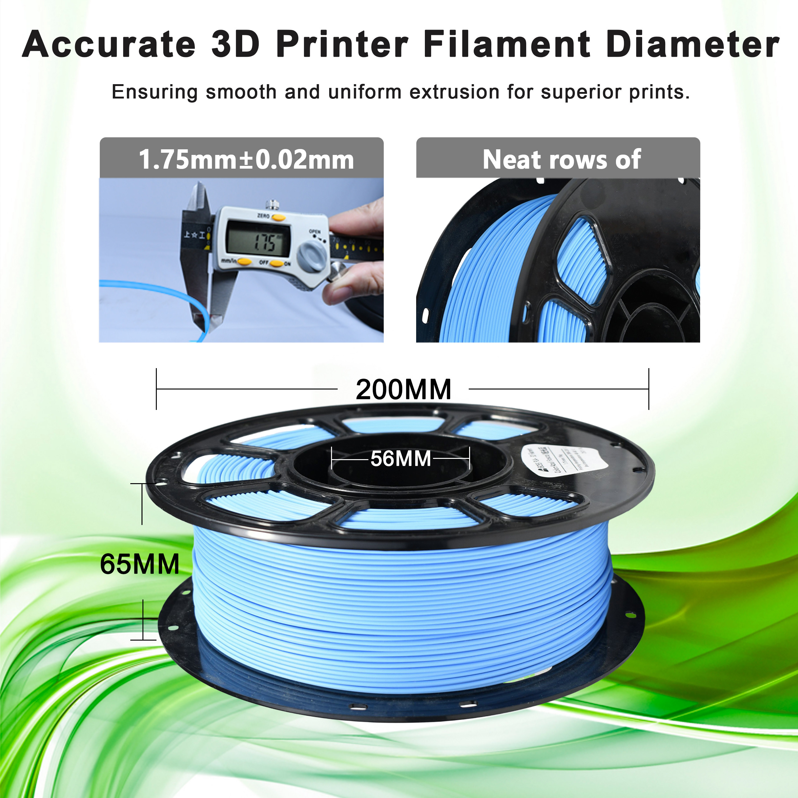 Matte Blue PLA+ Filament 1.75mm For 3D Printer Strong Toughness 1kg 3d Printing filament