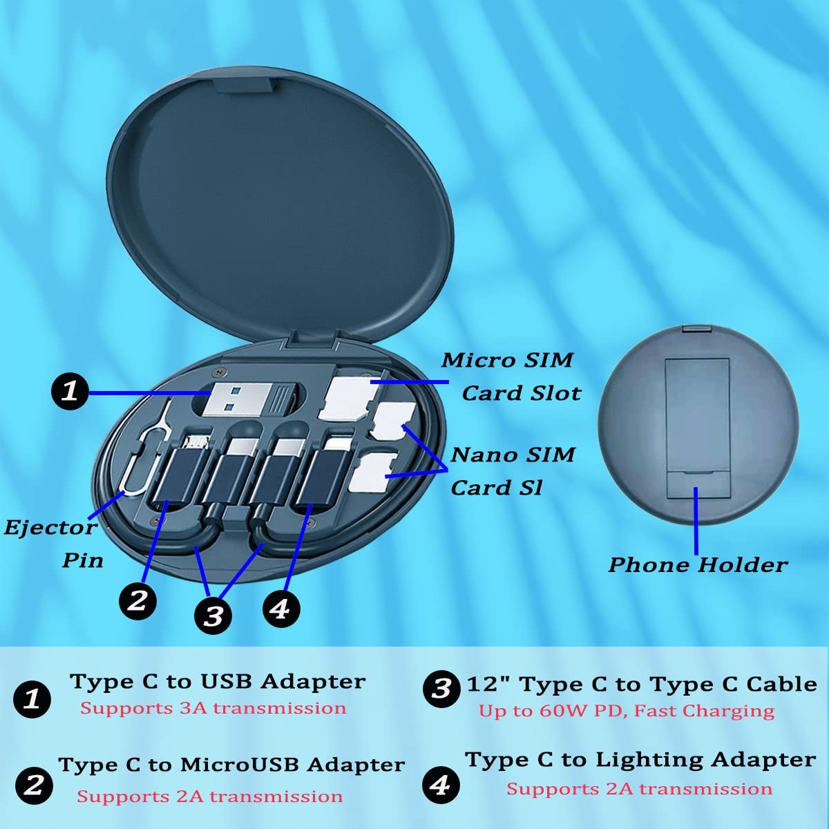 60W TPE Fast USB Data Cable Cord Kit 480Mbps