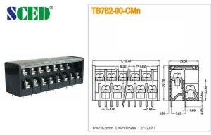 Quality 2-22 Poles Electric Barrier Terminal Block Connector 300 Volt wholesale