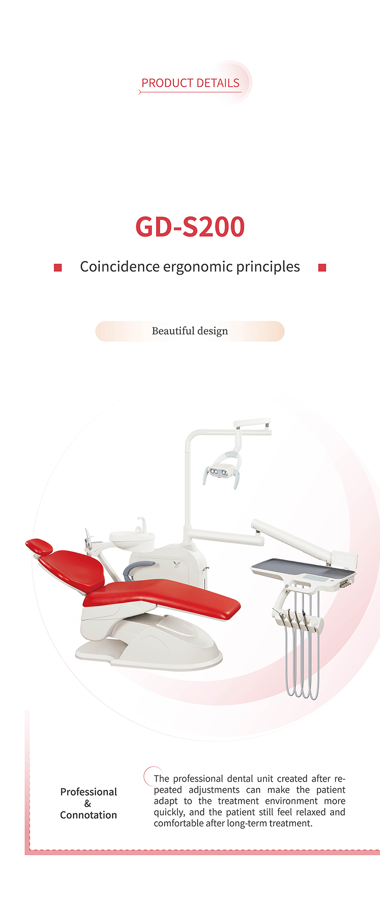 Electricity PU Cushion Patient Dental Chairs 12mm Frame