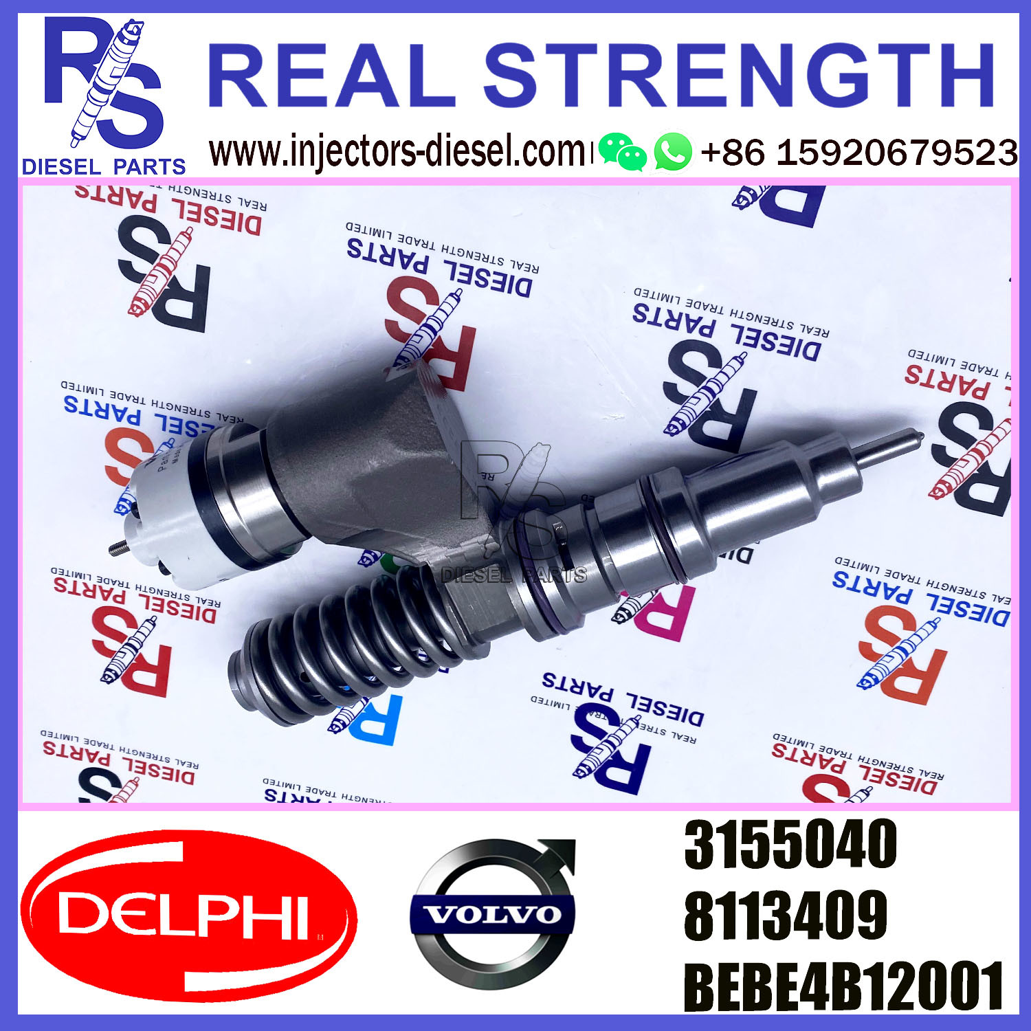 DELPHI injector 3155040 8113409 BEBE4C12001 Diesel pump Injector V-O-L-V BEBE4C12001 A1 for V-O-L-V FH12 3039 EURO