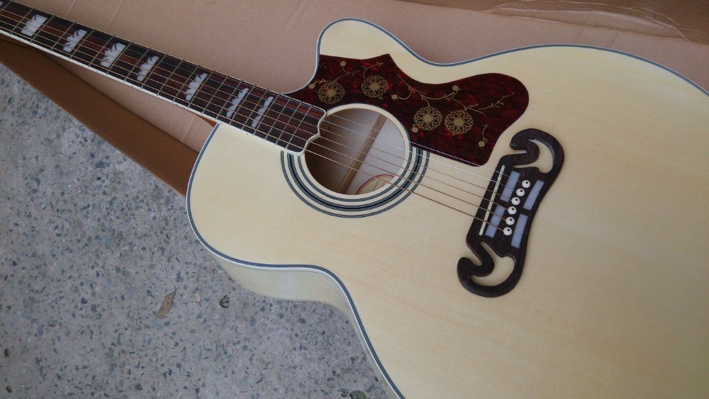J200 single cut acoustic guitar SJ200N electric acoustic Guitar single cutaway Acoustic black hard shell