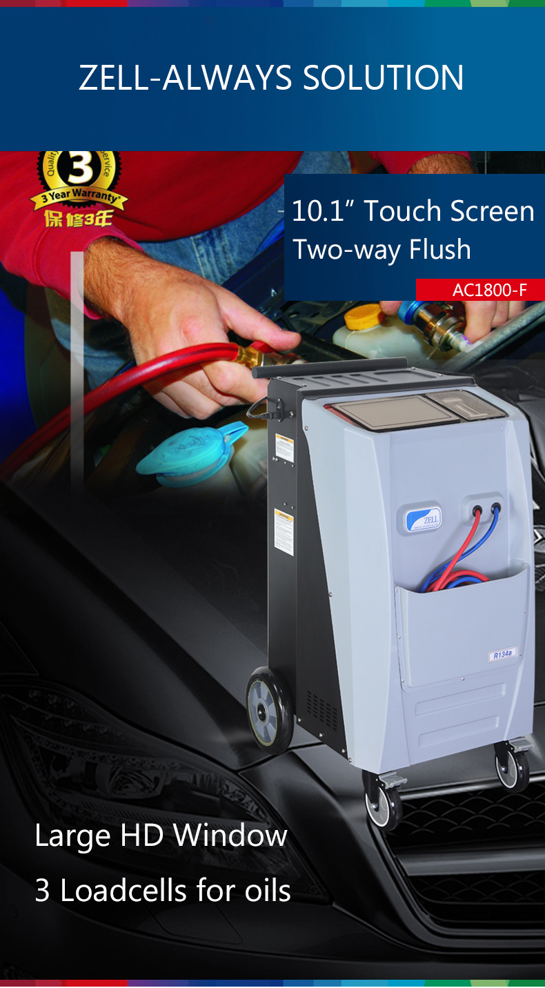 Fully Automatic Portable AC Machine R134A Car Refrigerant Recovery Machine