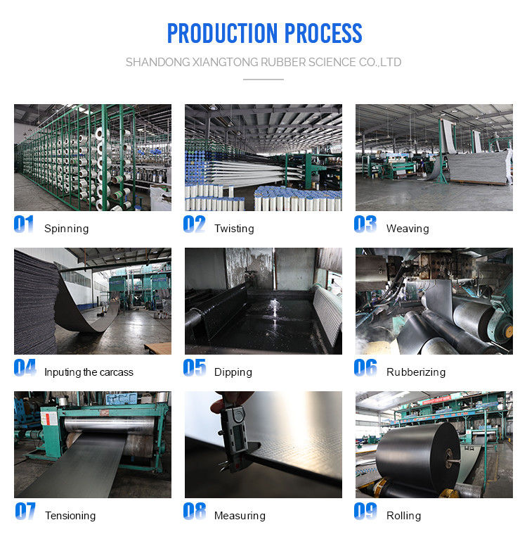 Highly Durable Rubber Mining PVG Solid Woven Conveyor Belt