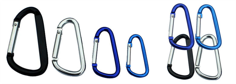 Custom Logo Printed Aluminum Carabiner with lanyard and keyring,Carabiner with Strap & Keyring