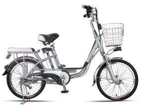Quality 20 Inches Battery Powered Bicycles Sliver Commuter Electric Bike 48V8Ah wholesale