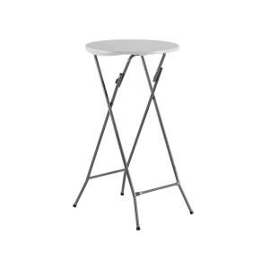 Quality HDPE White Round Folding Table 29 Inches Height With 24 Inches Diameter Tabletop wholesale