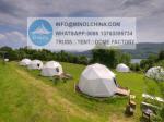 PVC Coated Portable Geodesic Dome Shelter Hot Galvanized