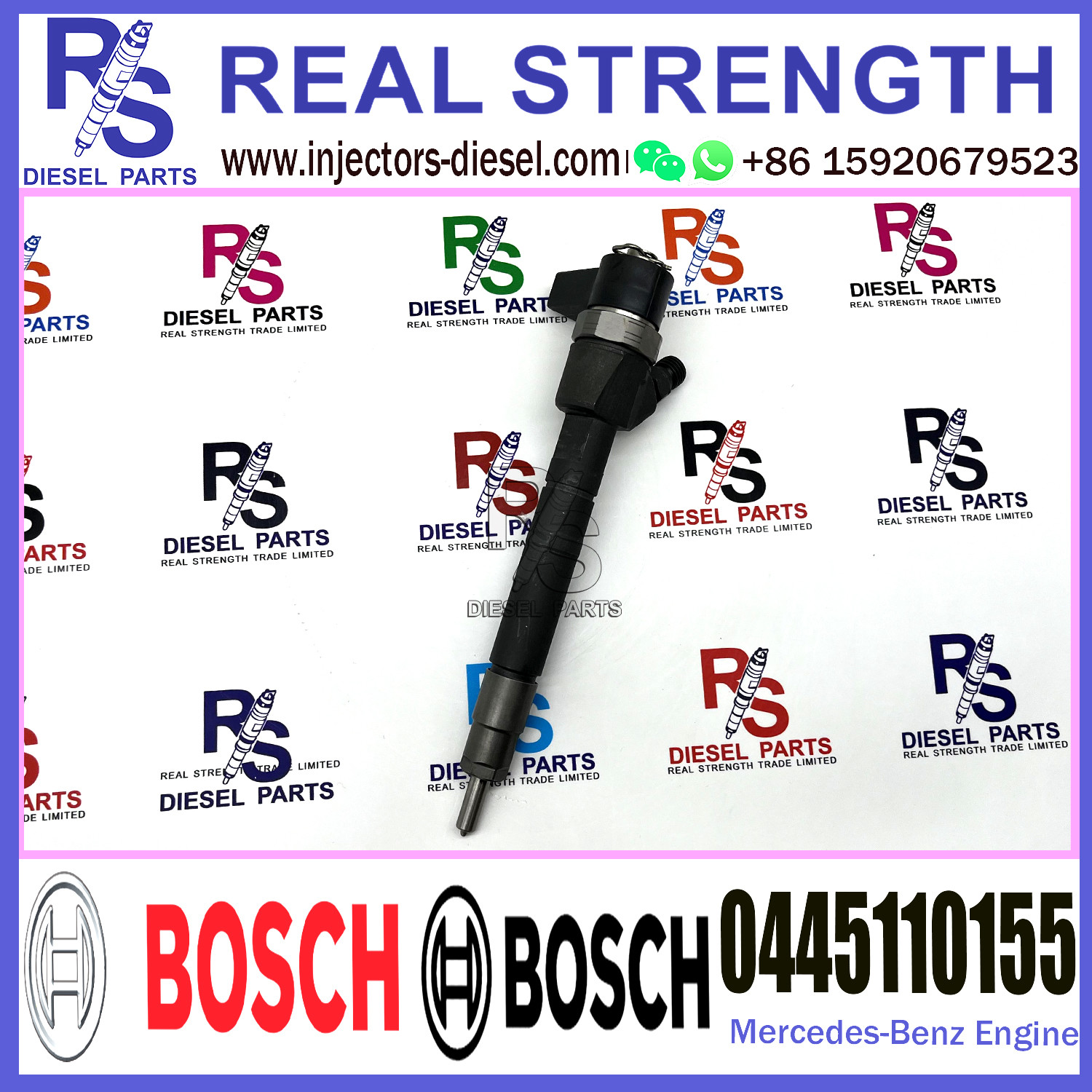 Diesel Fuel Common Rail Injector 0445110155 0986435135 For Mercedes-Benz 2.2CDi/2.7CDi/3.2CDi Engine