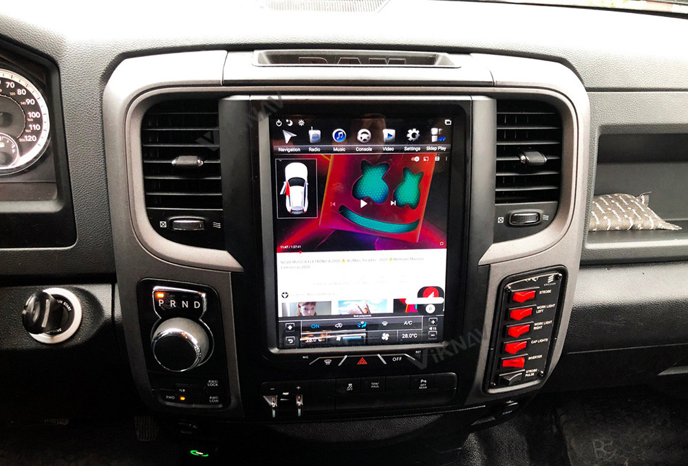 128G Dodge Ram Radio GPS Navigation Recorder Vertical Screen Video