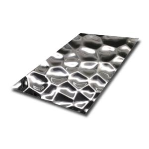 Quality OEM Water Ripple Sheet Wave Bright Corrugated Stainless Steel Metal Plate wholesale