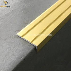 Quality Decorative Stair Nosing Tile Trim Anodized Matt Gold 25mm X 10mm Size wholesale