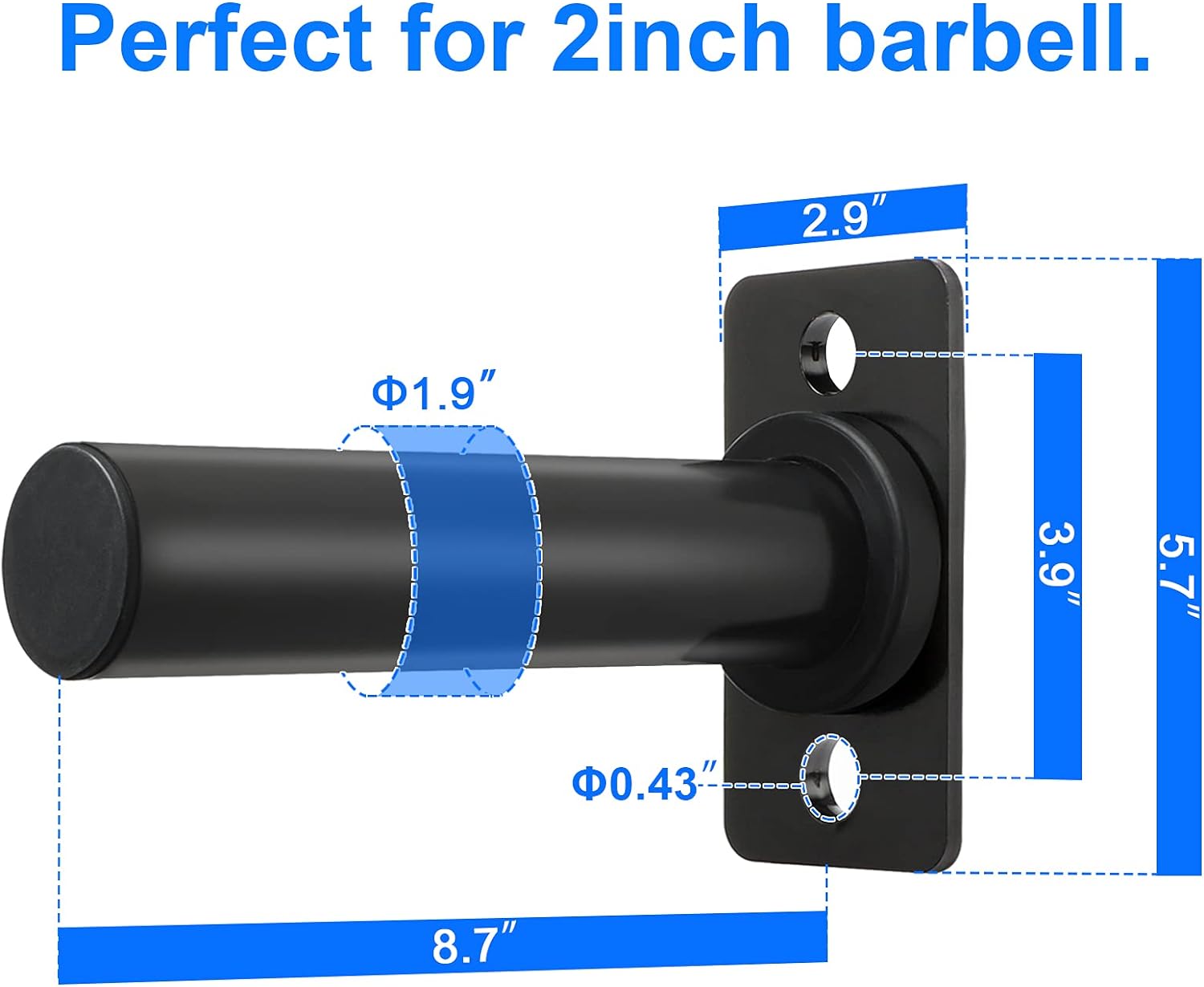 Nonstandard Structure Wall Mounted Weight Plate Holder with Mounting Hardware Bracket