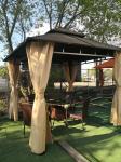 Outdoor 12’ x 20’ Hardtop Gazebo Wooden Coated with Galvanized Steel Gable Roof