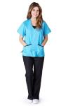 Woven Fabric Hospital Staff Uniforms OEM Service Scrubs Set