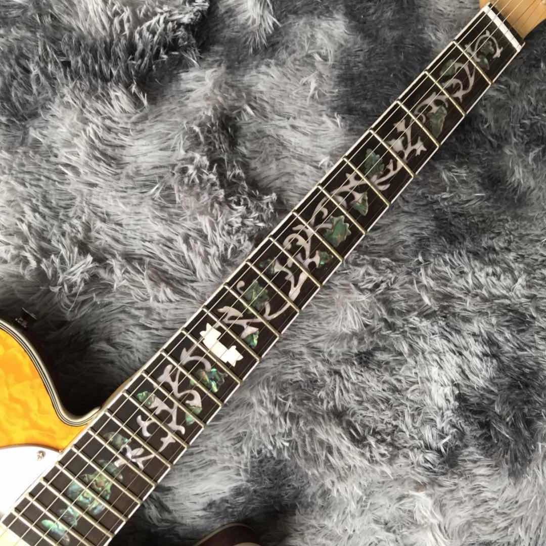 2020 Grand Special F Hole TELE P90 Pickuo Electric Guitar Quilted Maple Abalone Inlay Bigsby