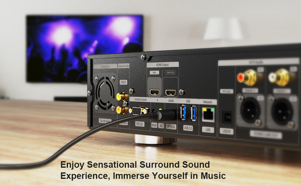 Yellow Nylon Braided OD4.0 ​Toslink Optical Digital Audio Cable HiFi Sound Coaxiel Audio Cable For Soundbar