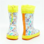 Anti Slip Flexible Light 35EU Kids Yellow Rain Boots With Adjustable Strap