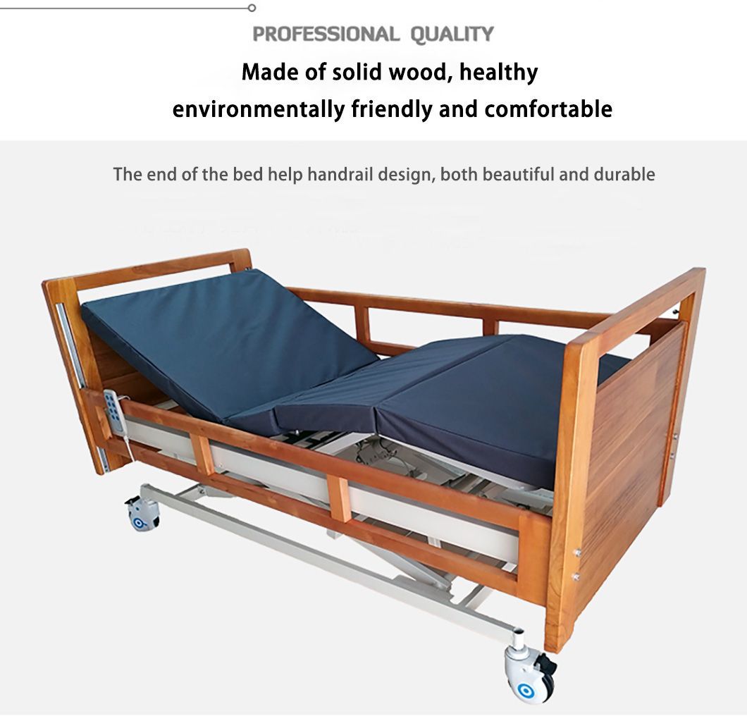 High-Quality Electrically Operated Wooden Bed with Rising Function