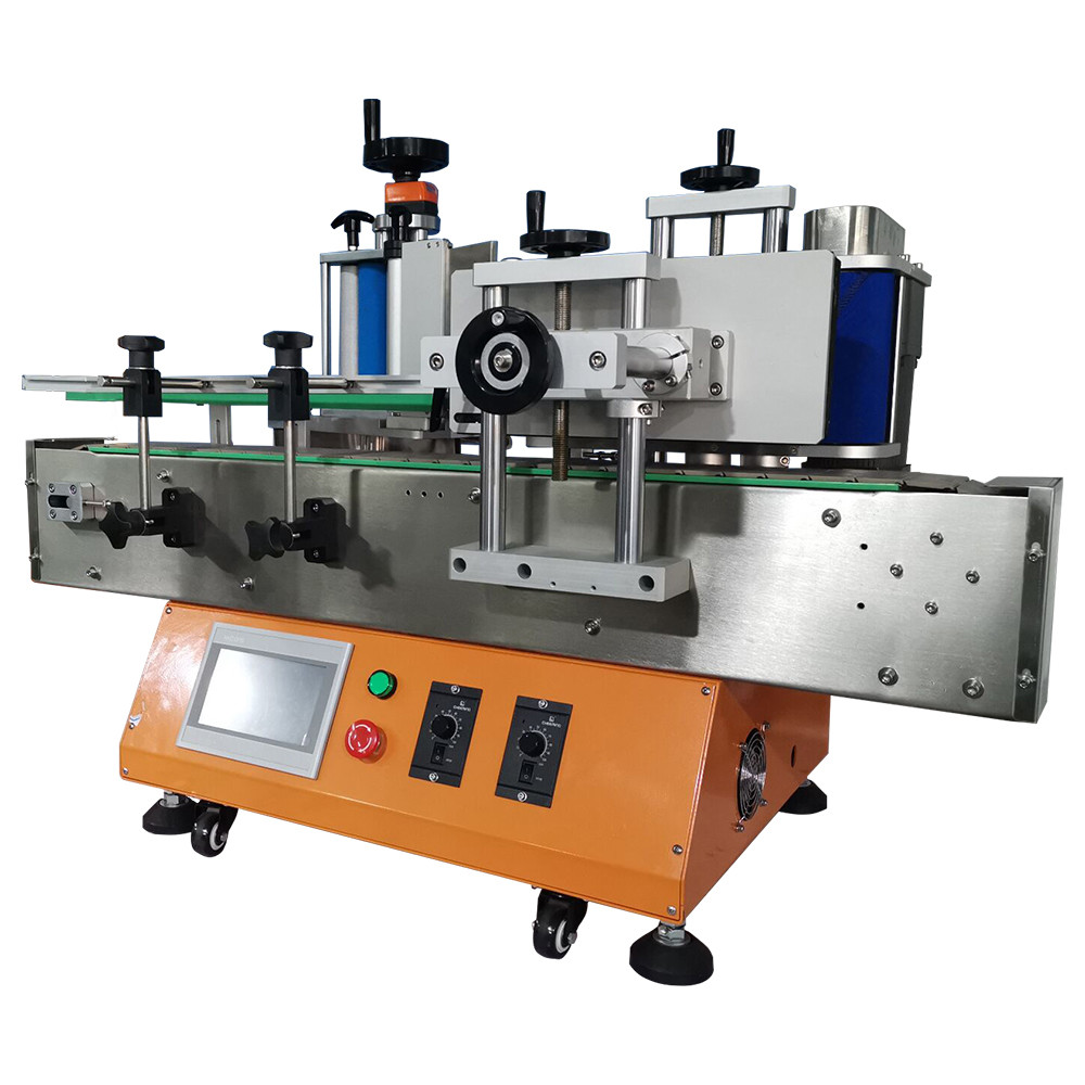 Multi-Function Semi Automatic Round Bottle Can Jar Labeling Sticking Machine with Label Date Code Printer
