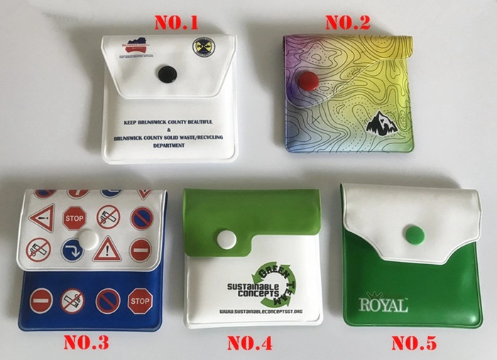 Eco Friendly EVA Plastic pocket Portable Ashtray Pouch 8cm x 8cm