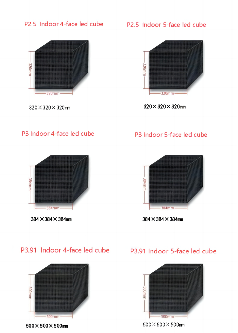 Custom Creative LED Display Screen Cube P3 3mm Bluetooth HDMI